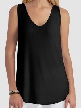 Halston Heritage Black V-Neck Sleeveless Tank